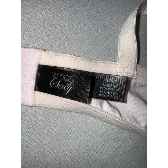 Smart & Sexy Pink and Black Lace Push-Up Bra 40D - Picture 3 of 9